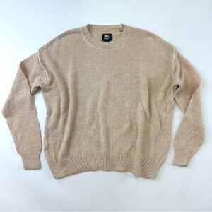 Roots cream womens sweater relaxed fit drop shoulder crew neck lightweight knit